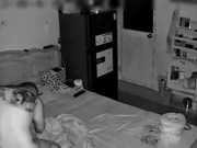 家庭网络摄像头TP健壮纹身哥半夜回家搞正在熟睡的女朋友